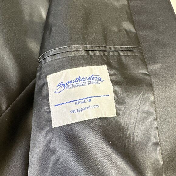 Black Tuxedo Satin Lapel Jacket 42R Pants 34L - Picture 6 of 14